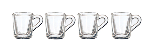 Small Clear Mugs Set, 4 pc.